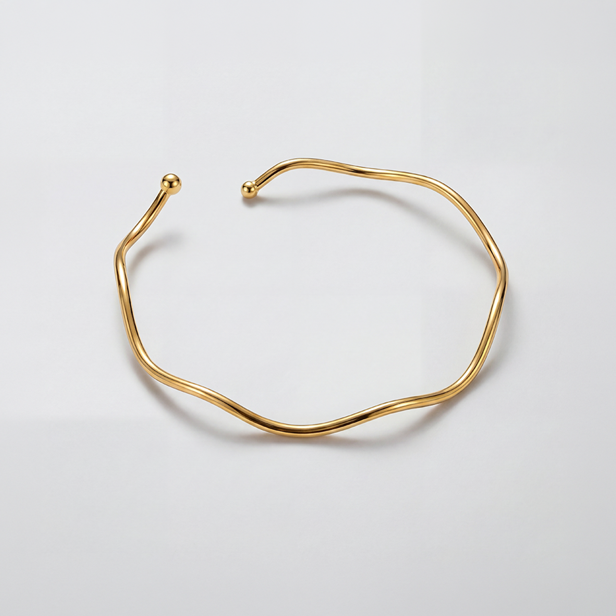 RB Jewelry Wave Set - Wave Cuff gold open cuff bracelet